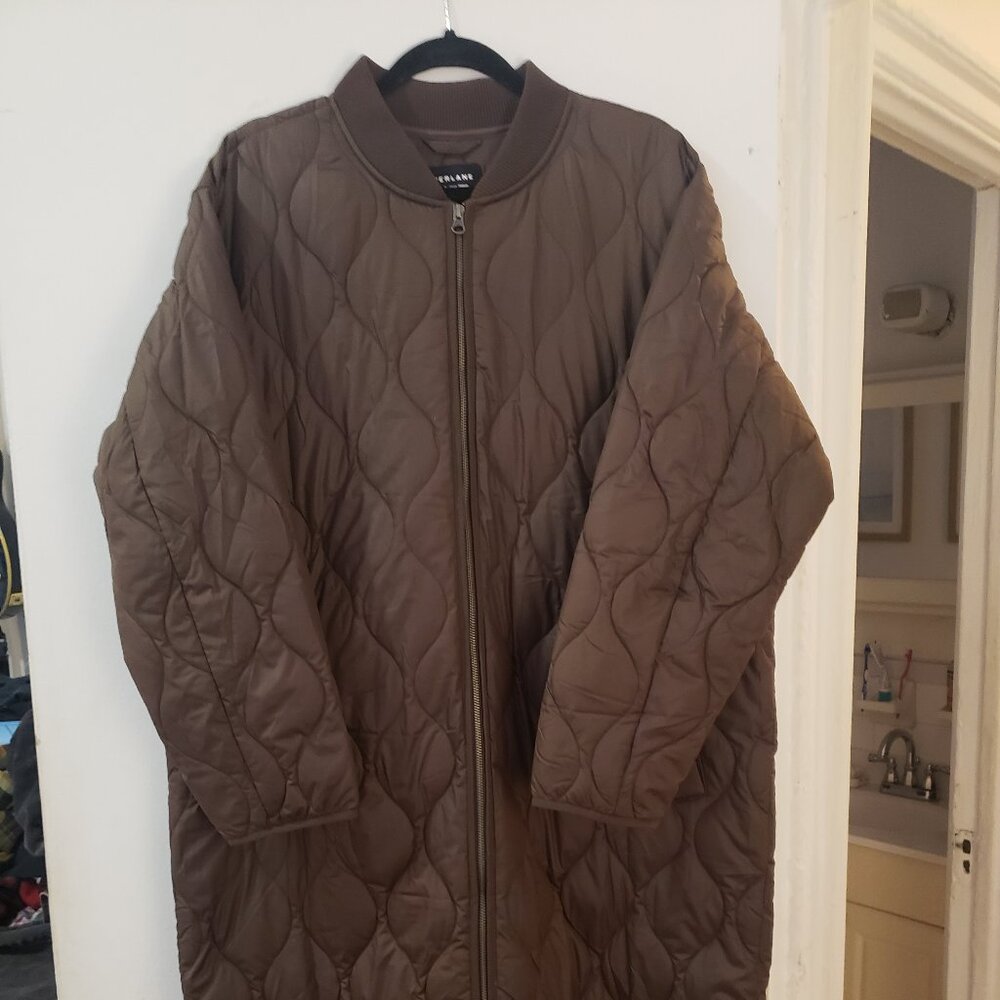 Everlane Brown Renew Quilted Liner Zipper Jacket - Picture 2 of 8